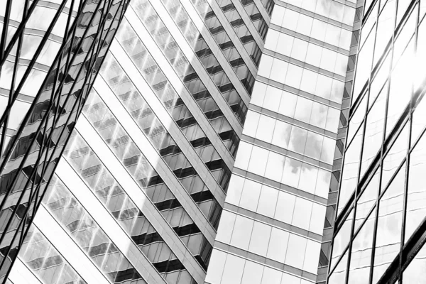 Preto Branco Edifício Vidro Moderno — Fotografia de Stock
