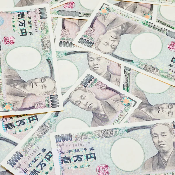 Stiva Bancnote Yeni Japonezi — Fotografie, imagine de stoc