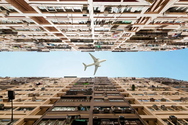 Survoler Les Bâtiments Modernes Hong Kong — Photo