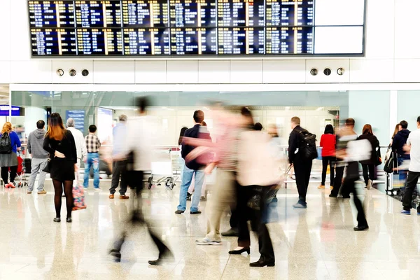 Blurred View People Airport Stock Photo