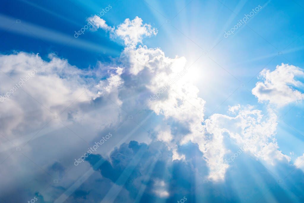 white clouds in blue sky