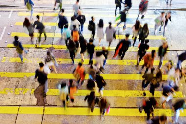 İnsanlar geçiş street City