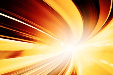 light trails in the dark.