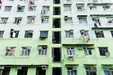 Hong Kong 'daki modern apartman.