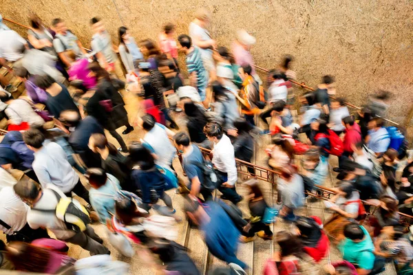 Blur People Walk Stairs City — Stock Photo, Image