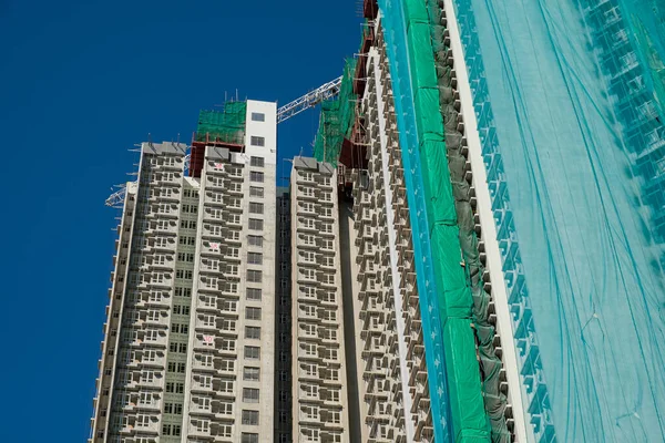 Reparação Construção Arranha Céus Modernos Hong Kong — Fotografia de Stock