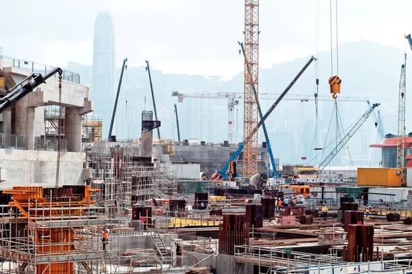 香港的建筑工地 — 图库照片
