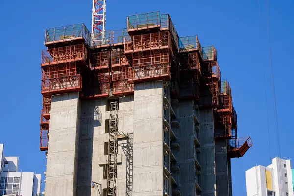 Reparation Eller Uppförande Modern Skyskrapa Hongkong — Stockfoto