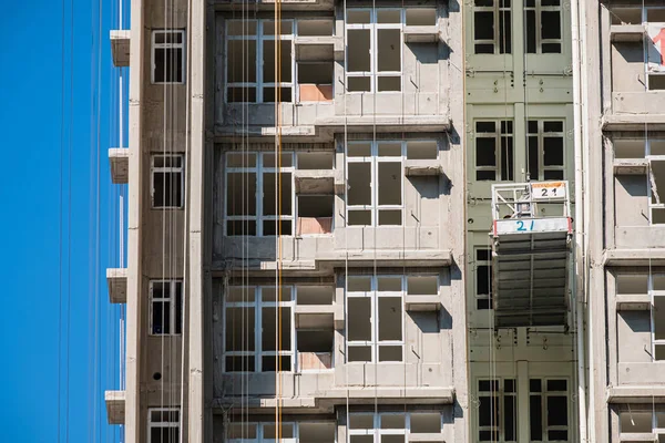 Reparatur Oder Bau Eines Modernen Wolkenkratzers Hongkong — Stockfoto