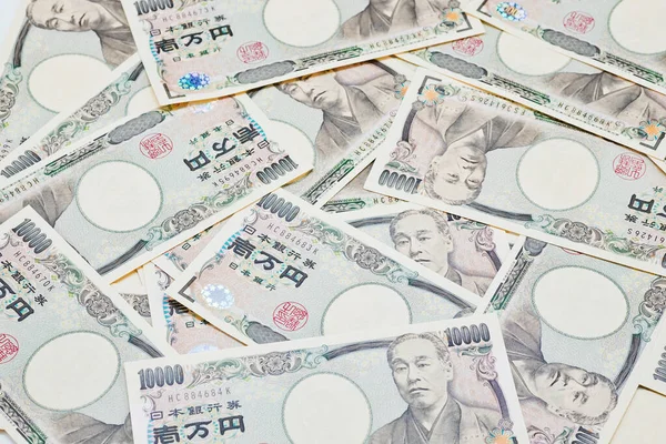 Pile Billets Banque Yens Japonais — Photo