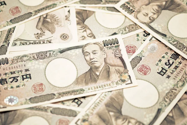 Фон Японских Иен Банкнот — стоковое фото
