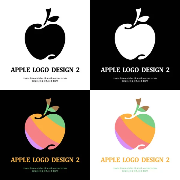 Абстрактный Дизайн Логотипа Яблока Декоративный Дизайн Логотипа Яблока Дизайн Логотипа — стоковый вектор