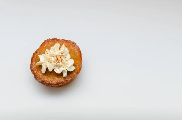 Petit Cupcake Banane Décoré Glaçage Fromage — Photo