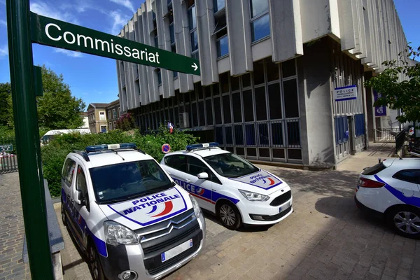 Clamart França 2018 Veículos Patrulha Polícia Francesa Estacionados Fora Uma — Fotografia de Stock