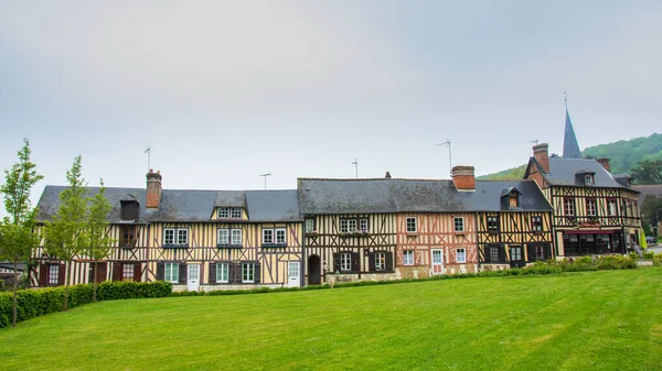 Old Half Timbered Houses Typical Normandy Style Bec Hellouin France — Stock Photo, Image