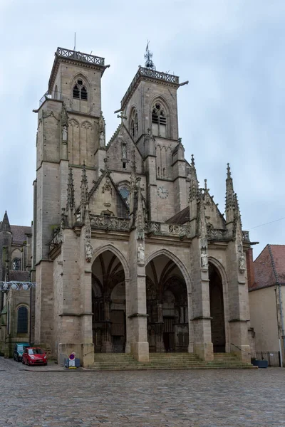 Collegiale Notre Dame Kerk Middeleeuwse Stad Semur Auxois Bourgogne Frankrijk — Stockfoto