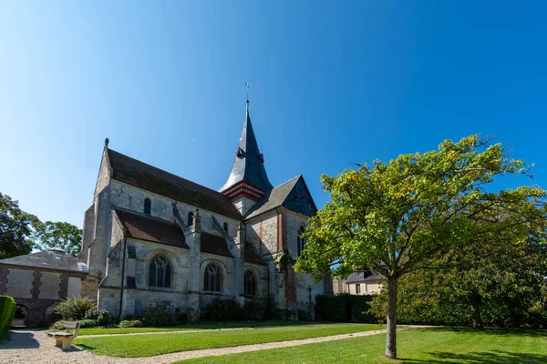 Buitenaanzicht Van Saint Sauveur Kerk Geklasseerd Als Historisch Monument Beaumont — Stockfoto