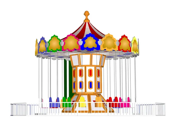 Amusement Park Vector White Background — Stock Vector