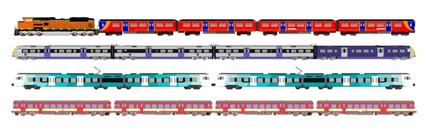 Векторний Високошвидкісний Поїзд Паровий Поїзд — стоковий вектор