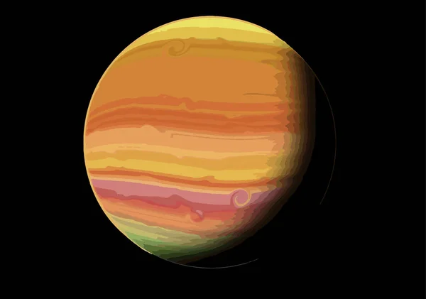 배경에 고립되어 태양계의 행성들 렌더링 그림의 요소들이 — 스톡 벡터