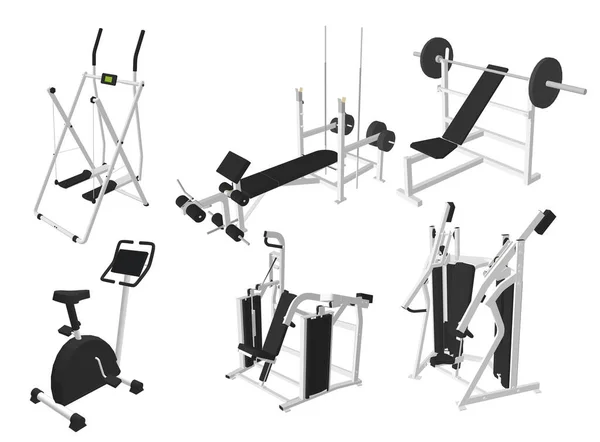 Vektor Trainingsgerät Set — Stockvektor