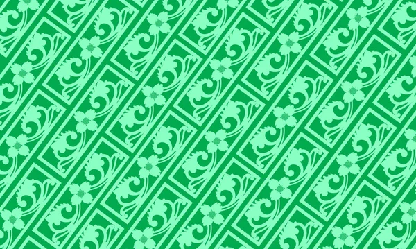 浅绿色矢量模板与花 具有长方形花纹的描述性巴厘风格 品牌书的设计 — 图库矢量图片