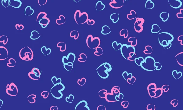 Textura Vectorial Multicolor Claro Con Corazones Encantadores Diseño Con Corazones — Vector de stock