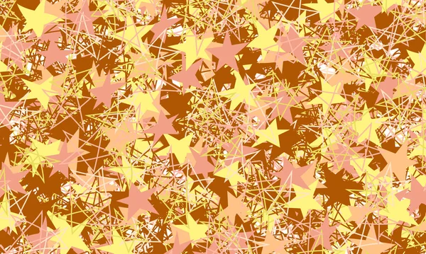 明亮的橙色 黄色的矢量背景与恒星 用抽象模板上的星星装饰华丽的插图 宇宙背景模板 — 图库矢量图片