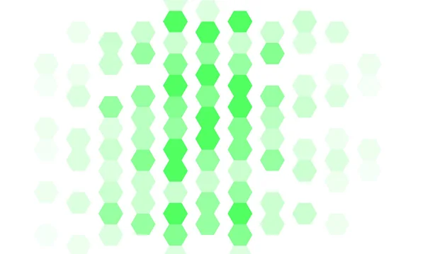 Modèle Vectoriel Vert Clair Avec Hexagones Colorés Illustration Abstraite Avec — Image vectorielle