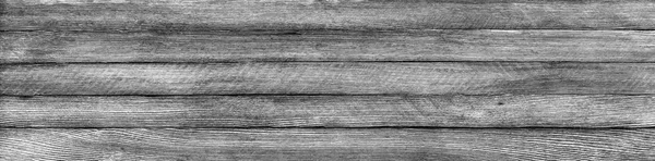 Горизонтальний Панорамний Ретро Гранжевий Фон Дерев Яних Дощок Чорно Біле — стокове фото