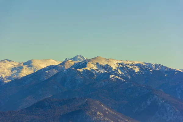 Winter Landscape Mountains Hills Covered Snow Sand African Sandstorm — Stock Photo, Image