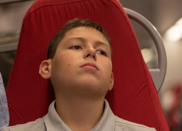 Portrait Sad Tired Year Old Boy — Stock Photo, Image