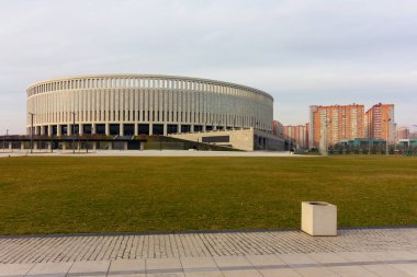 Fc Krasnodar modern Park Galitsky Stadyumu'nda yeşil çayır