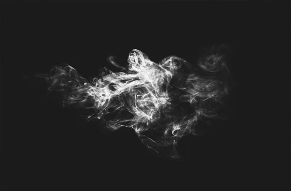 Cloud Smoke Black Background Black White Photo — Stock Photo, Image