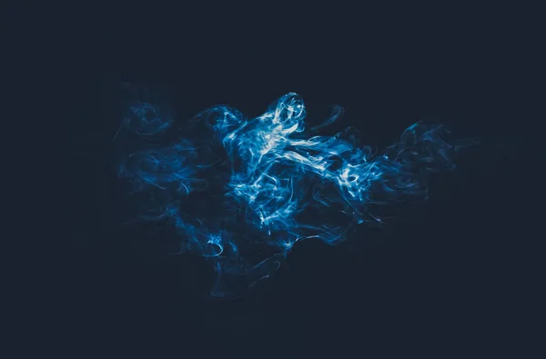 Abstract Blue Smoke Cloud Dark Background — Stock Photo, Image