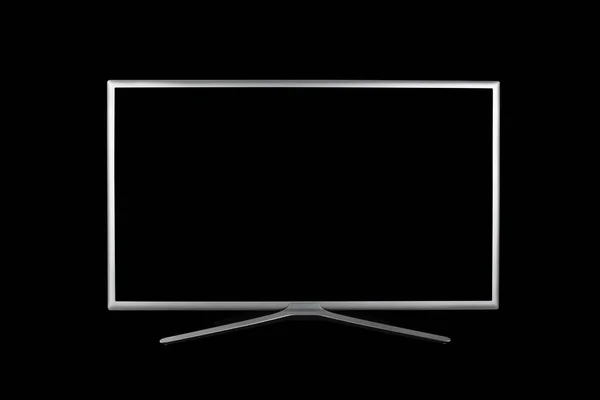 Mock Uhd Monitor Black Screen Isolated Black Background — Stock Photo, Image