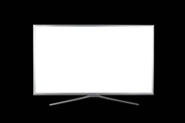 4k Uhd monitörünü ya da beyaz ekranlı TV 'yi siyah arkaplanda izole et