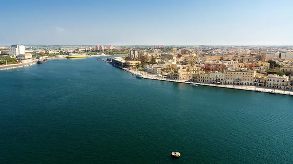 Ingången Till Den Kommersiella Hamnen Brindisi Italien — Stockfoto