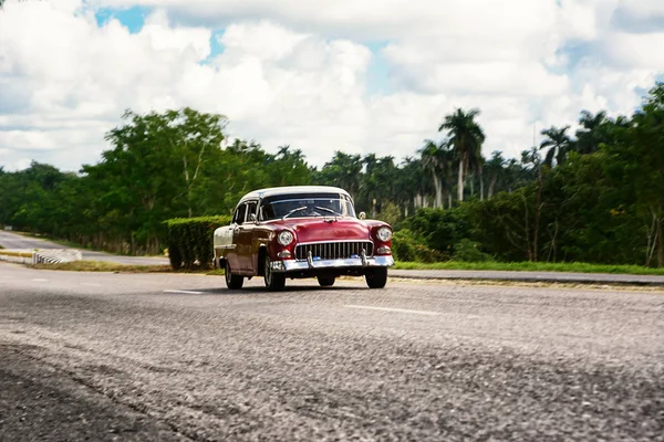 Antiguo Coche Clásico Americano Carretera Cuba —  Fotos de Stock