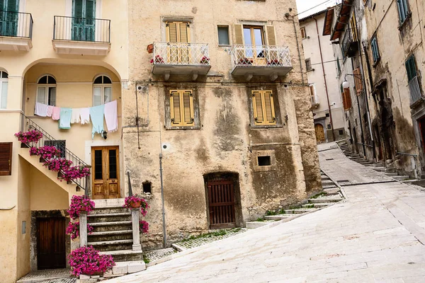 Callejón Scanno Italia — Foto de Stock