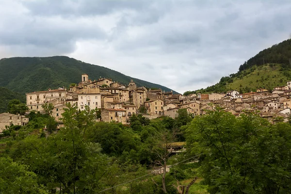 Scanno Pueblo Parque Nacional Los Abruzos Italia —  Fotos de Stock