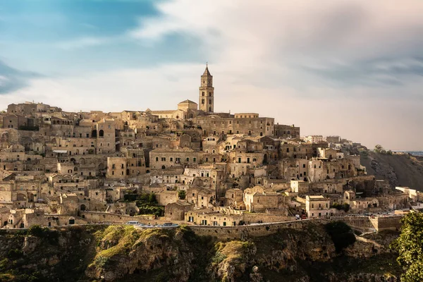 Panorama Della Città Vecchia Colle Della Civita Matera Capitale Europea — Foto Stock