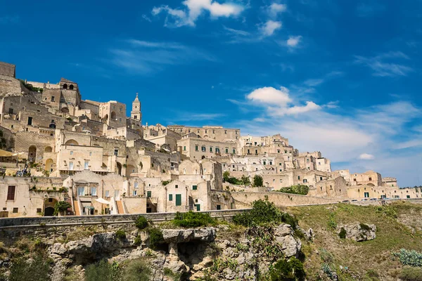 Panorama Della Città Vecchia Colle Della Civita Matera Capitale Europea — Foto Stock