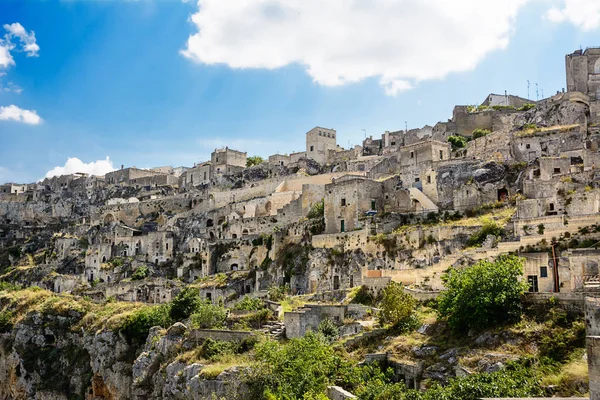 Sassi Matera Maisons Sculptées Dans Rocher — Photo