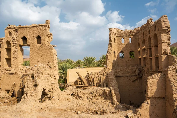 Destroyed mud houses of Birkat Al Mouz (Oman)