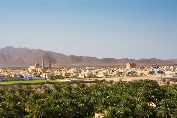 Panorama Ciudad Nakhal Mezquita Omán — Foto de Stock
