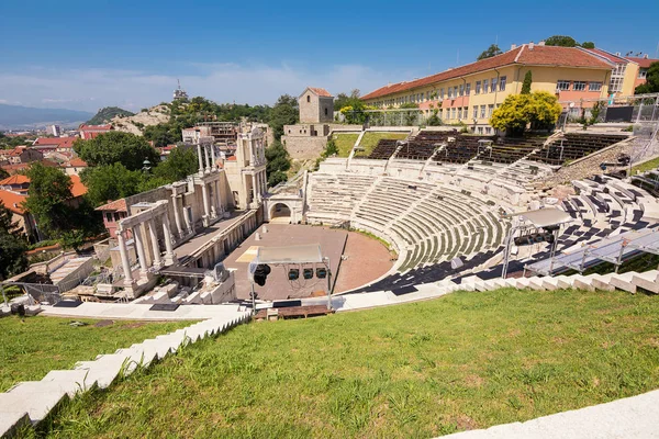 Antika romerska teatern i Plovdiv — Stockfoto