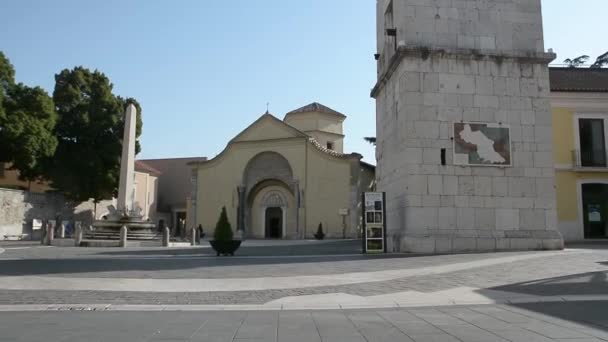 Benevento Italien Augusti 2017 Sankt Sofiakyrkan Benevento Italien — Stockvideo