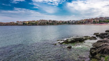 Bulgaristan 'da karakteristik bir tatil beldesi olan Sozopol manzarası