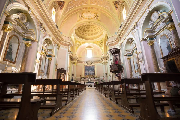 San Nicola Templom Belső Hajója Santa Maria Villában Chieti Tartományban — Stock Fotó